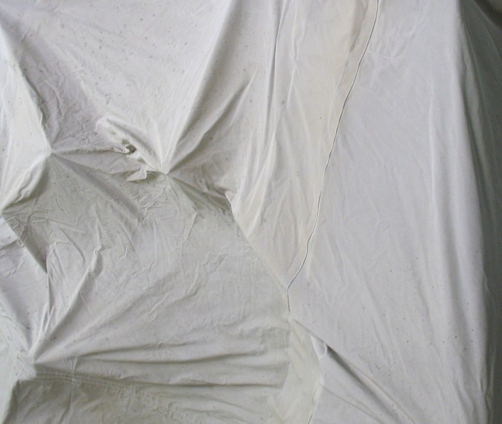 Fabric drying after first stage of cleaning