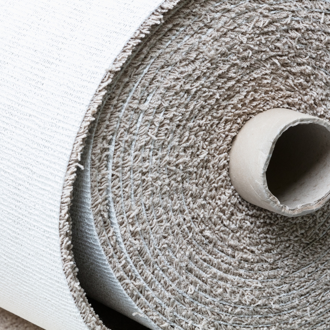 image of a new roll of carpet