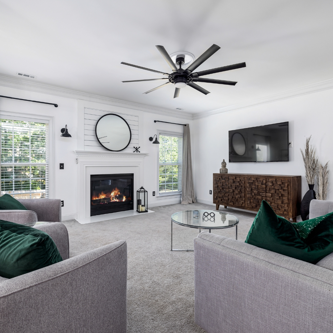 image of new carpet in a room