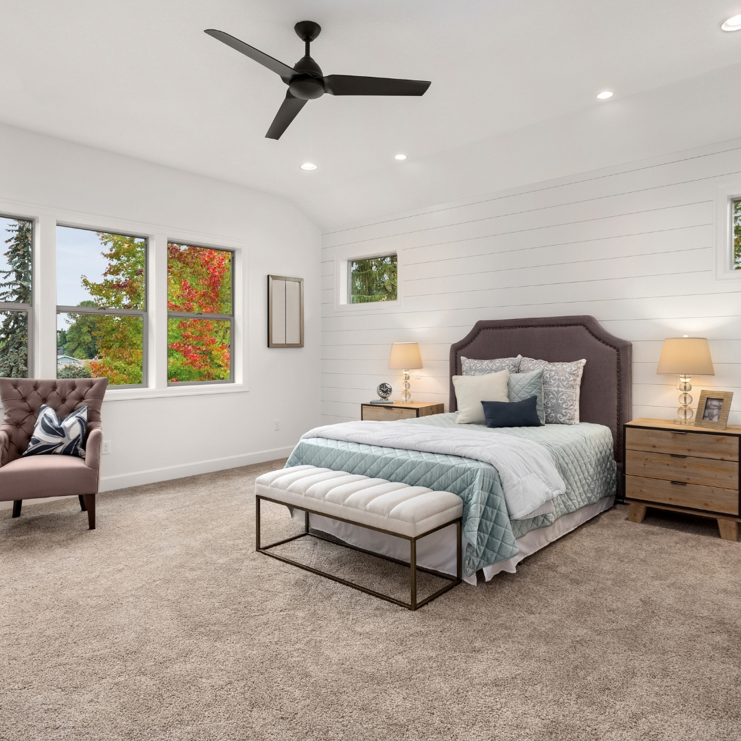image of new carpet in a bedroom