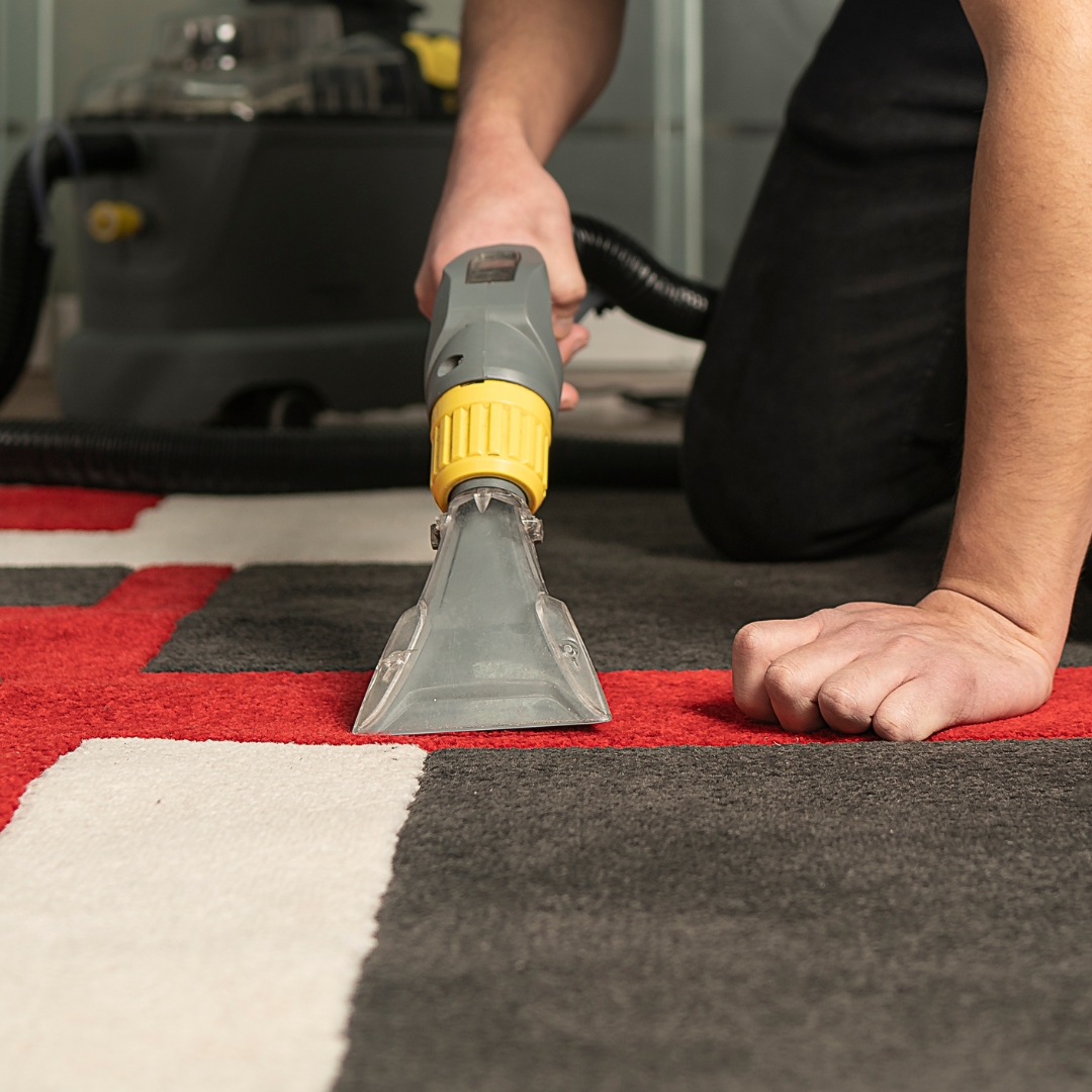 Why We Require Pre-Shearing Cleaning image of a rug being cleaned
