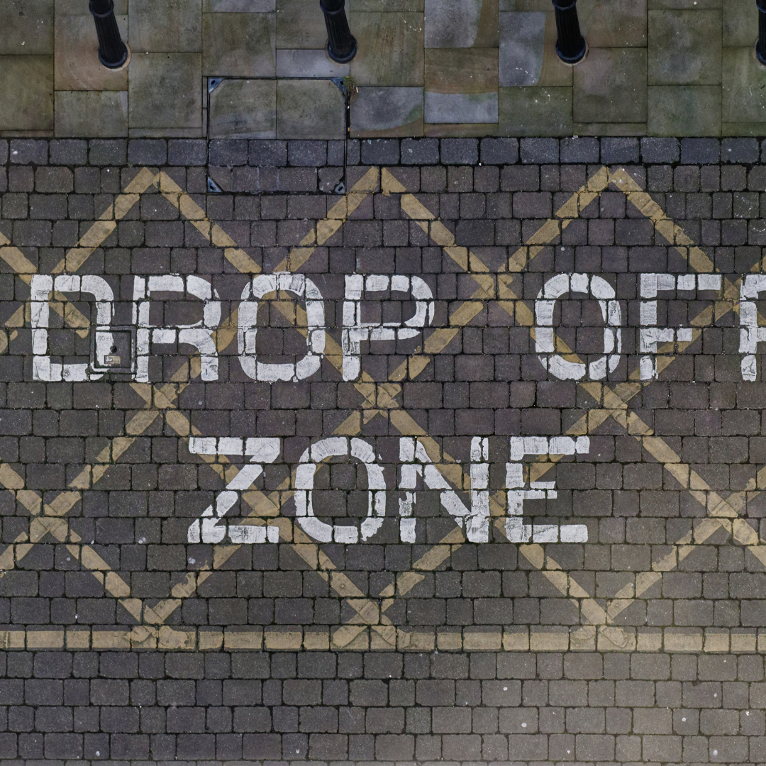Painted area says drop zone