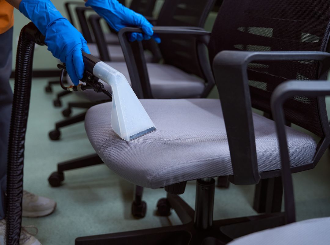 office chairs being professionally cleaned