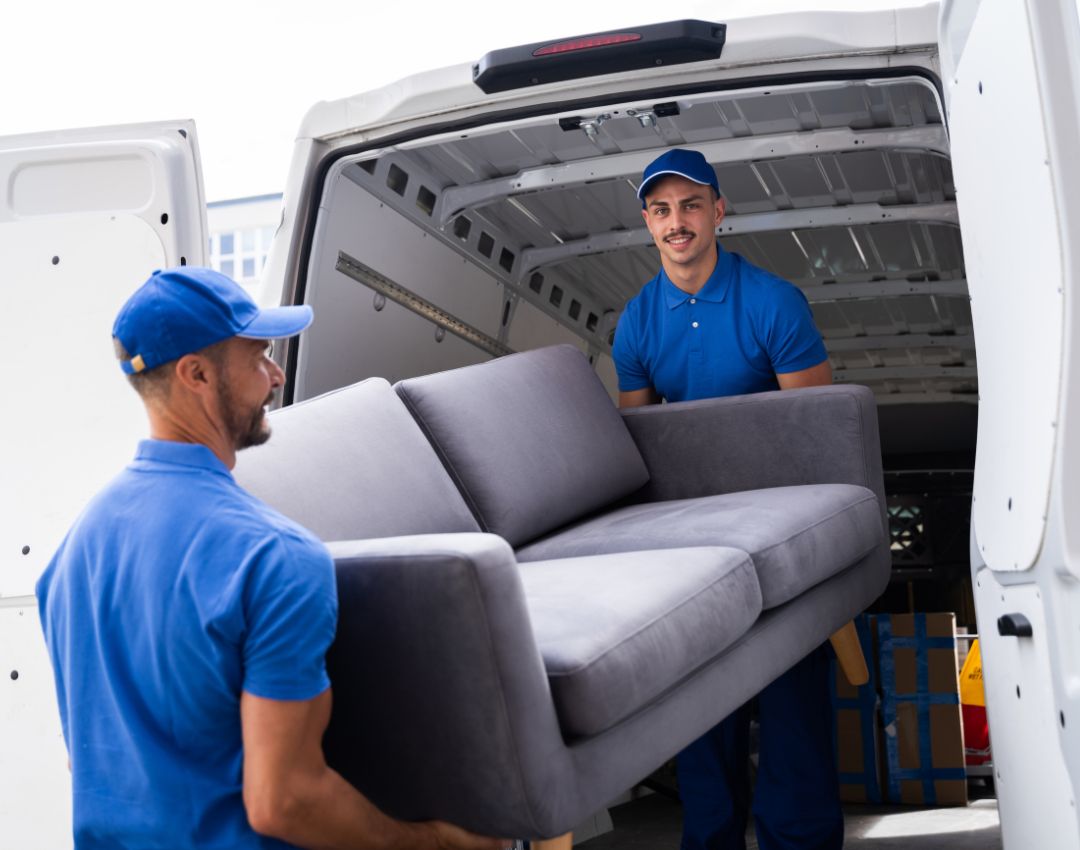 picking up outdoor furniture