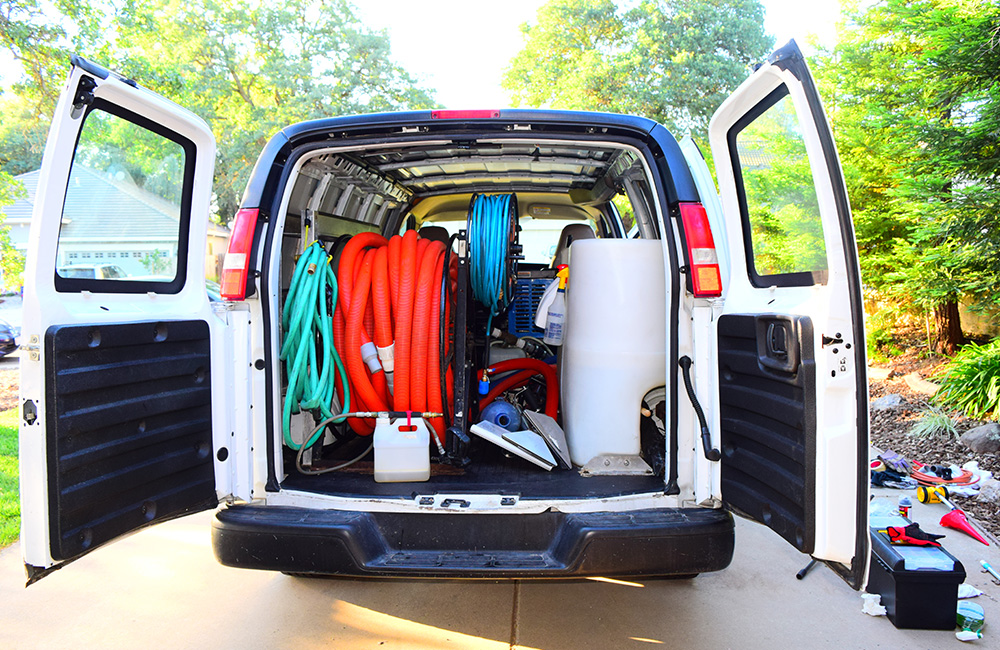 carpet cleaning van