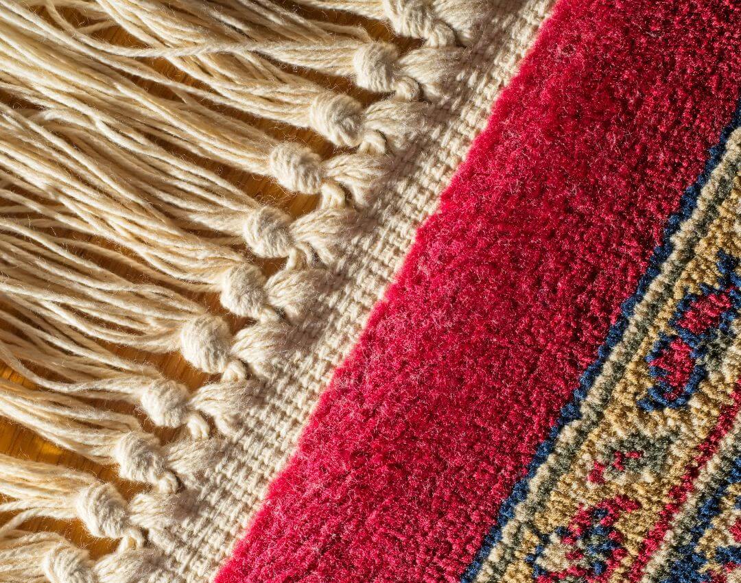 area rug with fringe