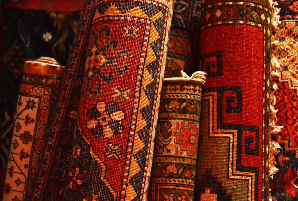 oriental rugs rolled up