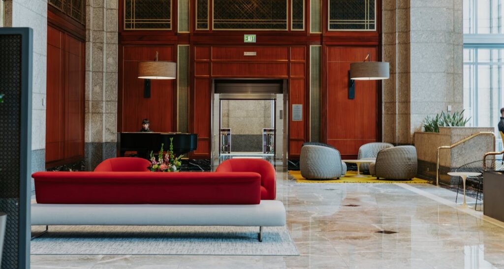 hotel lobby